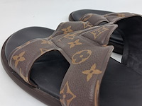 Paar badslippers, maat 9, louis vuitton, bruin - afbeelding 5 van  7