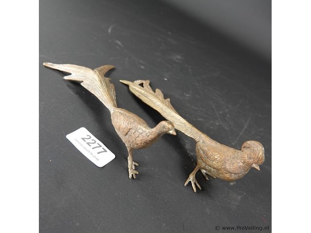 Paar bronzen fazanten - afbeelding 2 van  5