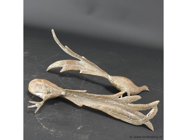 Paar bronzen fazanten - afbeelding 5 van  5