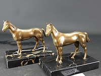 Paar bronzen paarden - afbeelding 1 van  5