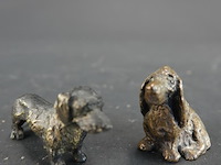 Paar bronzen teckels - afbeelding 1 van  5