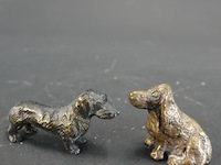 Paar bronzen teckels - afbeelding 2 van  5