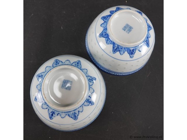 Paar chinese kommen - afbeelding 5 van  5