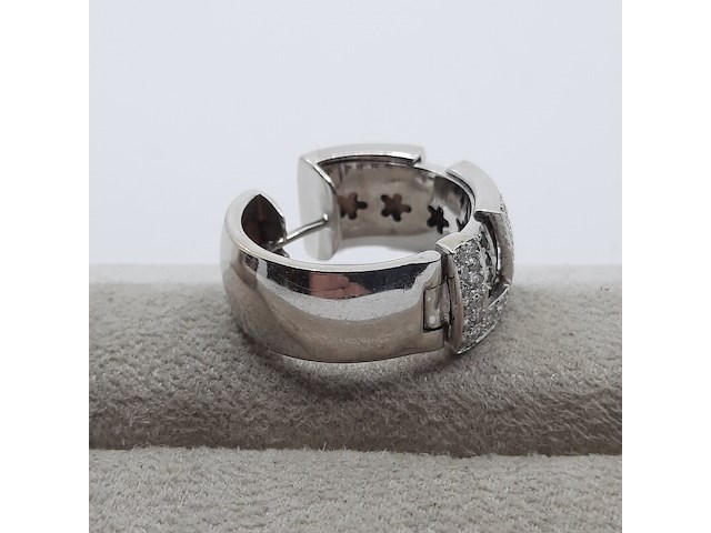 Paar creolen, 18 karaats - afbeelding 2 van  12