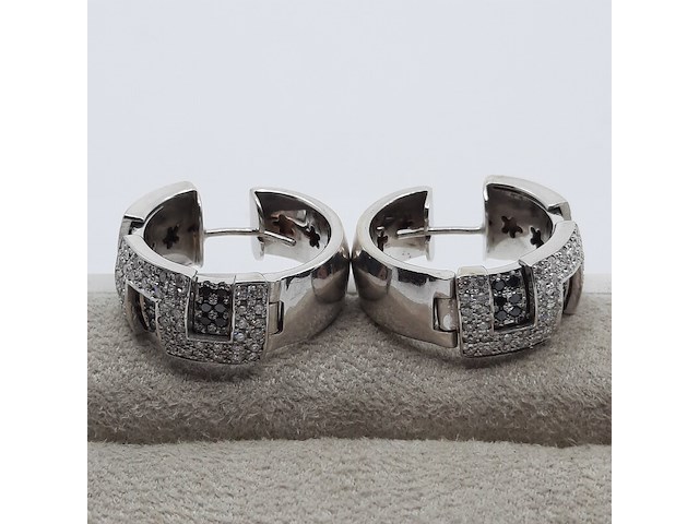 Paar creolen, 18 karaats - afbeelding 1 van  12