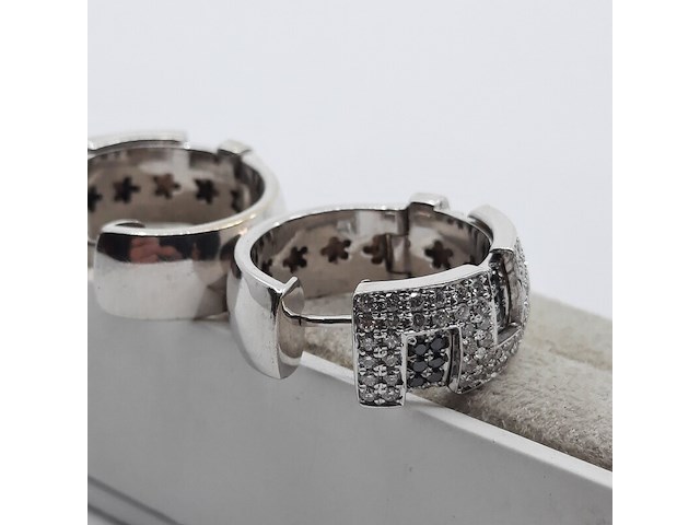 Paar creolen, 18 karaats - afbeelding 7 van  12