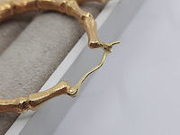 Paar creolen, 18 karaats - afbeelding 2 van  12