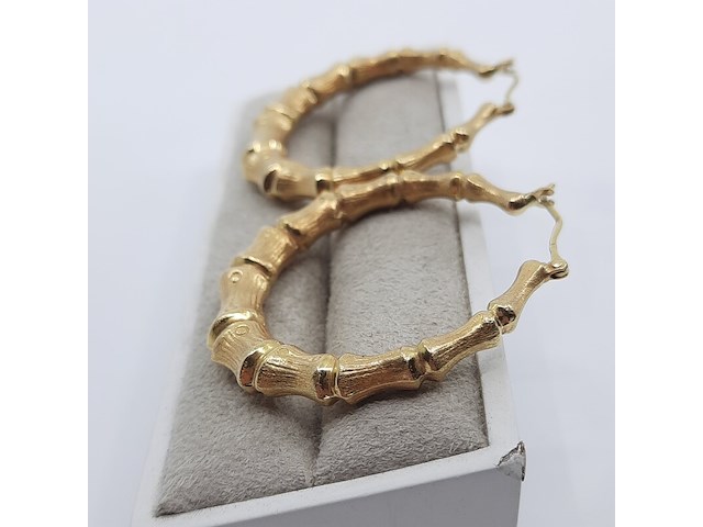 Paar creolen, 18 karaats - afbeelding 3 van  12