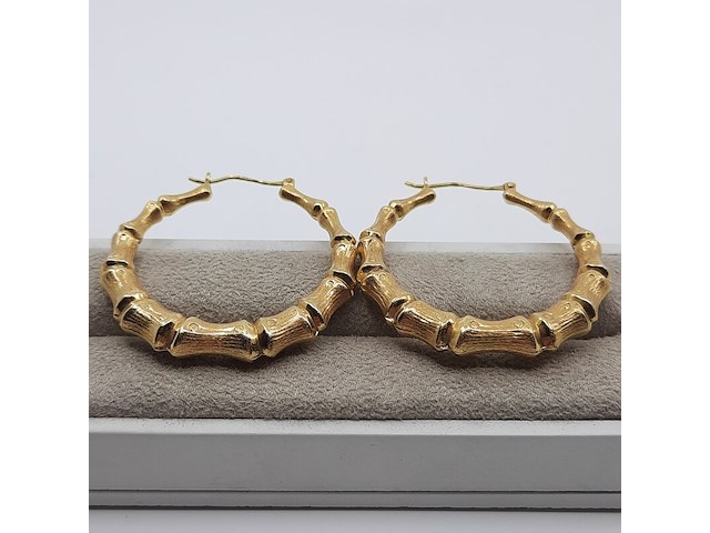 Paar creolen, 18 karaats - afbeelding 1 van  12