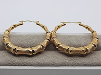 Paar creolen, 18 karaats - afbeelding 1 van  12