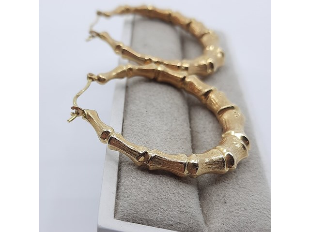 Paar creolen, 18 karaats - afbeelding 8 van  12