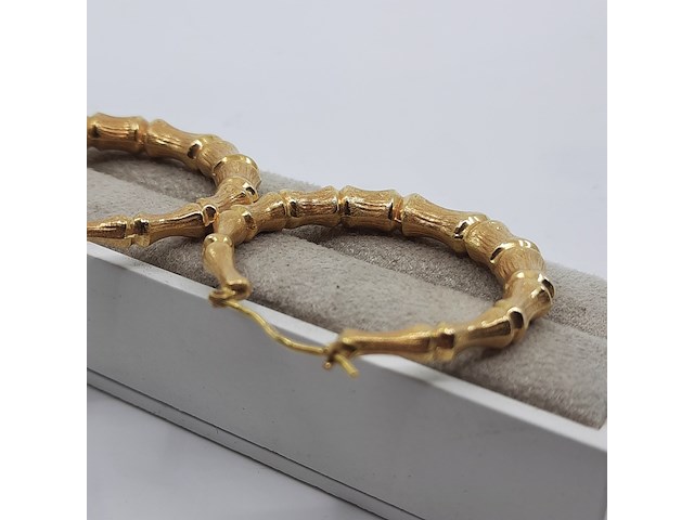 Paar creolen, 18 karaats - afbeelding 10 van  12