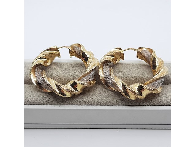 Paar creolen, 18 karaats - afbeelding 1 van  12