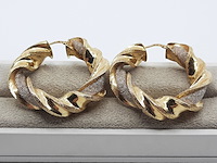 Paar creolen, 18 karaats - afbeelding 1 van  12