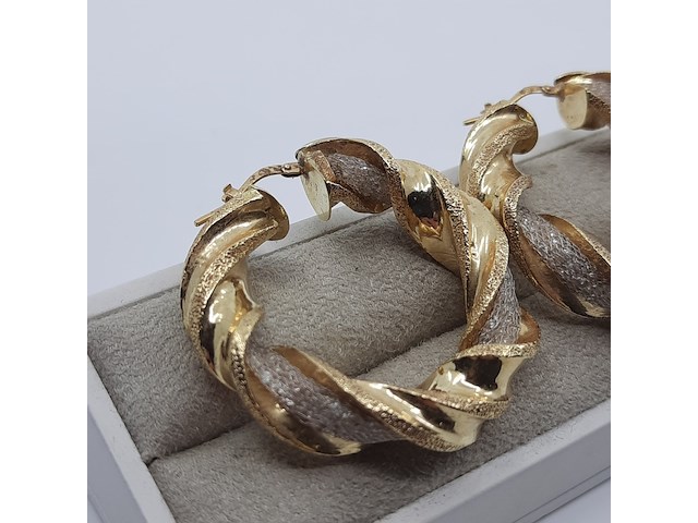 Paar creolen, 18 karaats - afbeelding 6 van  12