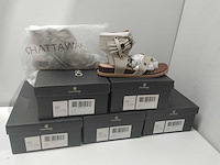 Paar croco lederen sandalen (5x) - afbeelding 2 van  4