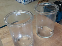 Paar dikglazen cilindervazen - afbeelding 3 van  5