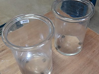 Paar dikglazen cilindervazen - afbeelding 4 van  5