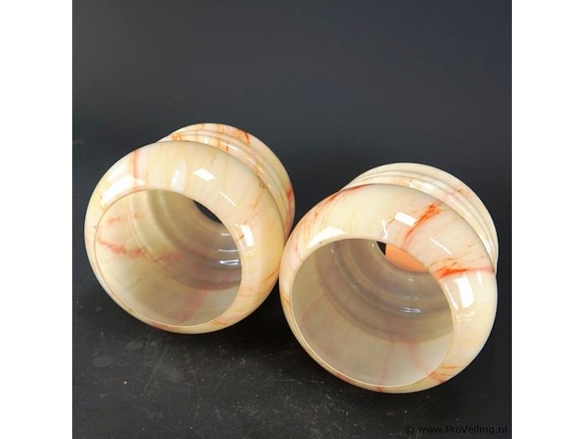 Paar franse art deco (ca. 1930) hanglampenkappen - afbeelding 3 van  5