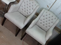 Paar gecapitonneerde fauteuils - afbeelding 3 van  7