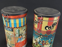 Paar gelithografeerde vintage blikken - afbeelding 1 van  5