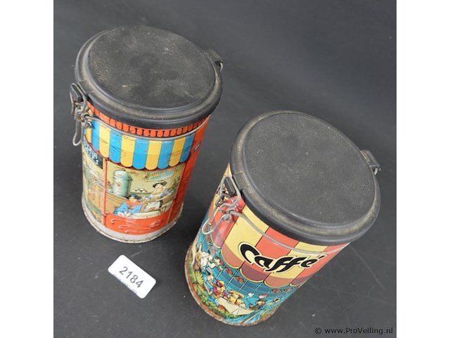 Paar gelithografeerde vintage blikken - afbeelding 3 van  5