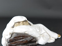 Paar gestileerde aardewerk happy boeddha's - afbeelding 3 van  5