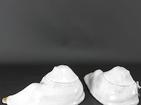 Paar gestileerde aardewerk happy boeddha's - afbeelding 4 van  5