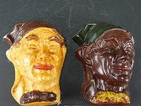 Paar gipsen indische portretten - afbeelding 1 van  5