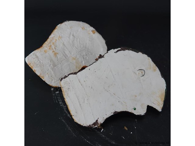 Paar gipsen indische portretten - afbeelding 5 van  5