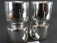 Paar glazen kandelaren - afbeelding 1 van  5