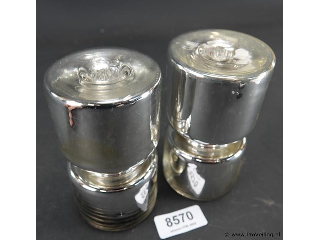 Paar glazen kandelaren - afbeelding 2 van  5