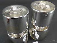 Paar glazen kandelaren - afbeelding 2 van  5