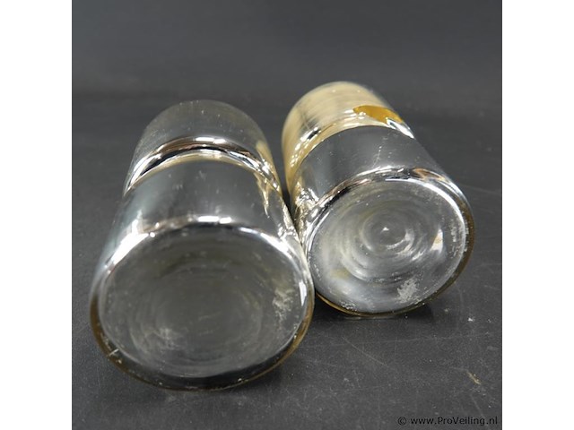 Paar glazen kandelaren - afbeelding 5 van  5