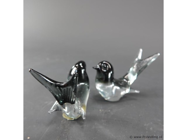 Paar glazen vogels - afbeelding 4 van  5