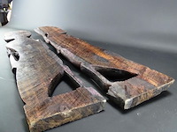 Paar grote afrikaanse in ebbenhout gesneden figuren - afbeelding 5 van  5