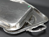 Paar grote verzilverde dienbladen - afbeelding 5 van  5