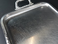 Paar grote verzilverde dienbladen - afbeelding 3 van  5