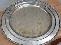 Paar grote verzilverde schalen - afbeelding 3 van  5