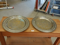 Paar grote verzilverde schalen - afbeelding 2 van  5