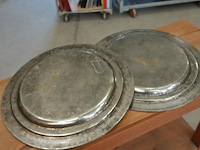 Paar grote verzilverde schalen - afbeelding 4 van  5