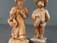 Paar houten beelden - afbeelding 1 van  5