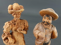 Paar houten beelden - afbeelding 3 van  5