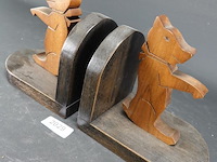Paar houten boekensteunen met beren - afbeelding 3 van  5