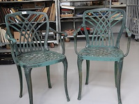Paar ijzeren tuinstoelen - afbeelding 2 van  5