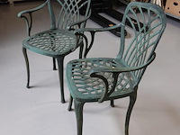 Paar ijzeren tuinstoelen - afbeelding 3 van  5