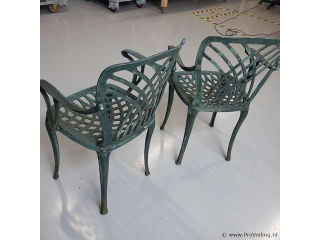 Paar ijzeren tuinstoelen - afbeelding 5 van  5