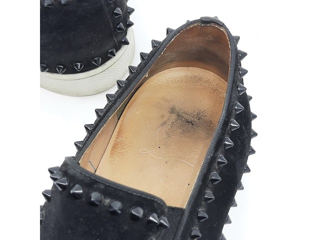 Paar instappers, maat 43,5, loubouti, louis flat calf - afbeelding 9 van  12