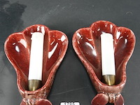 Paar jaren 50/60 franse vallauris-keramiek wandlampen - afbeelding 1 van  5