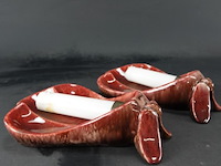 Paar jaren 50/60 franse vallauris-keramiek wandlampen - afbeelding 3 van  5